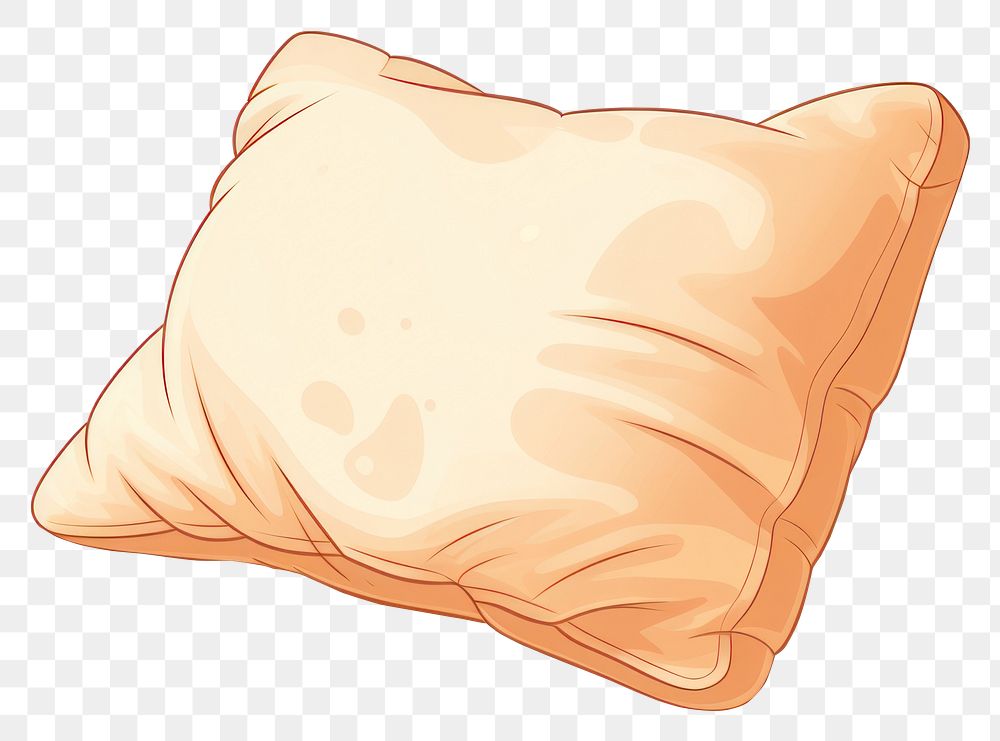 PNG Pillow bed white background relaxation. 