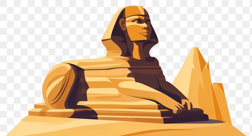 PNG  A sphinx sculpture statue art. AI generated Image by rawpixel.
