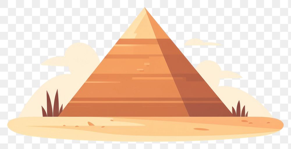 PNG  A pyramid architecture outdoors triangle. AI generated Image by rawpixel.