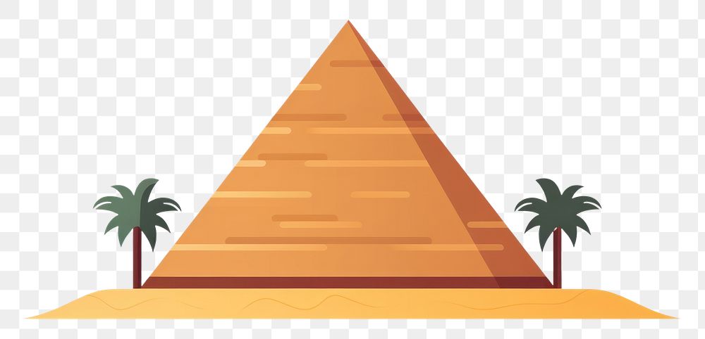 PNG A pyramid architecture white background triangle. AI generated Image by rawpixel.