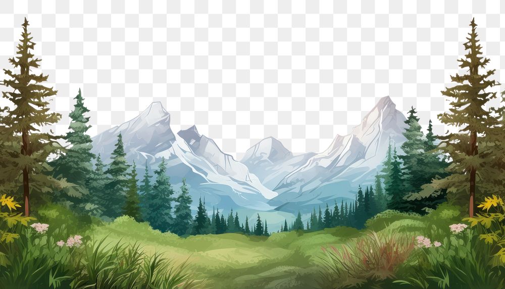 PNG Landscape wilderness mountain outdoors. AI generated Image by rawpixel.