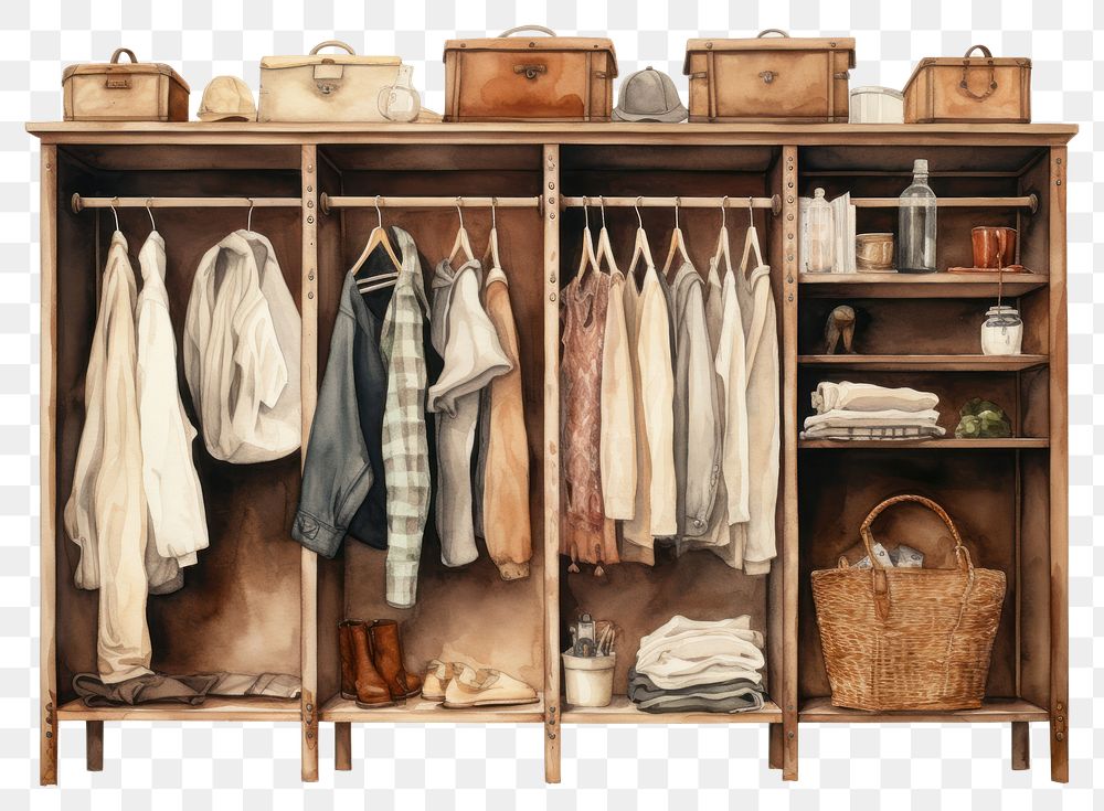 PNG Closet furniture cupboard organization. AI generated Image by rawpixel.
