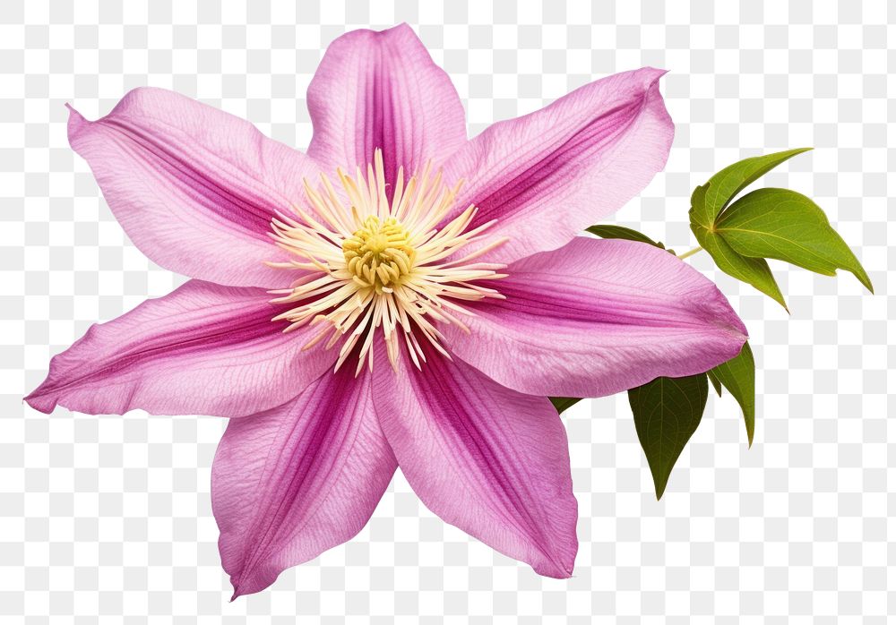 PNG Clematis flower blossom petal plant. AI generated Image by rawpixel.