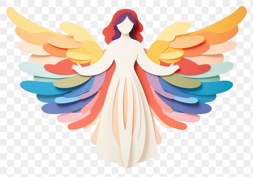 PNG Angel craft paper art. 