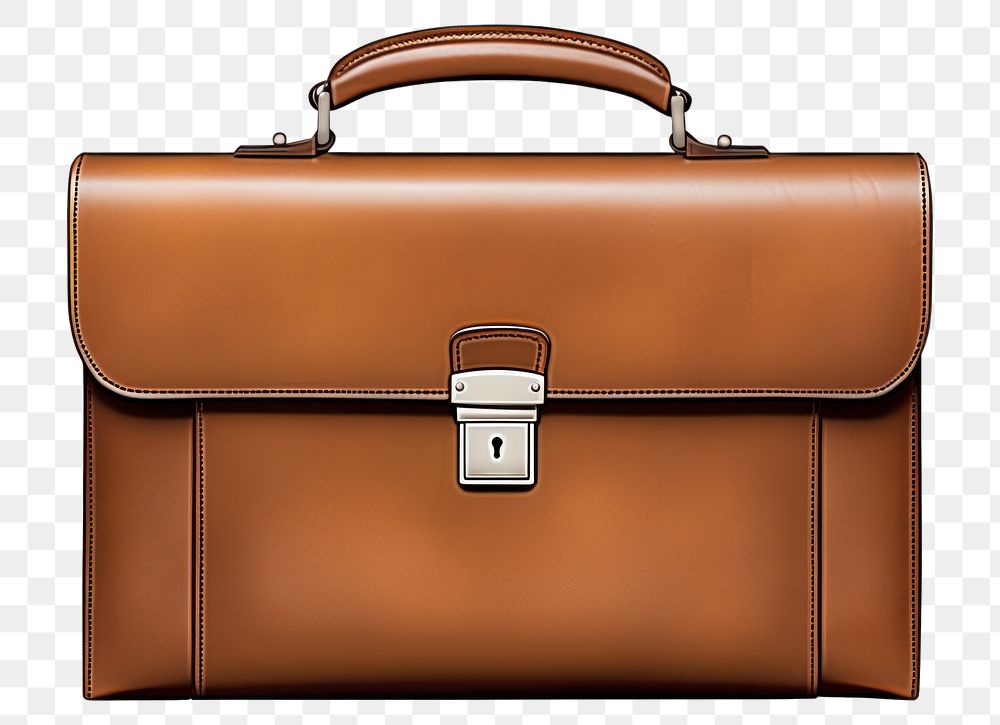PNG  Business Briefcase briefcase leather brown. AI generated Image by rawpixel.
