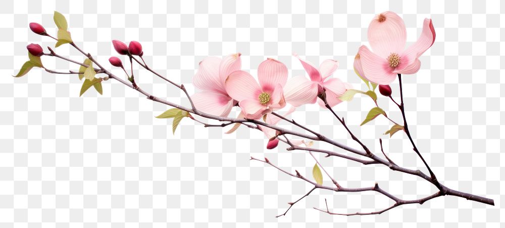 PNG  Dogwood Blossom blossom flower branch. AI generated Image by rawpixel.