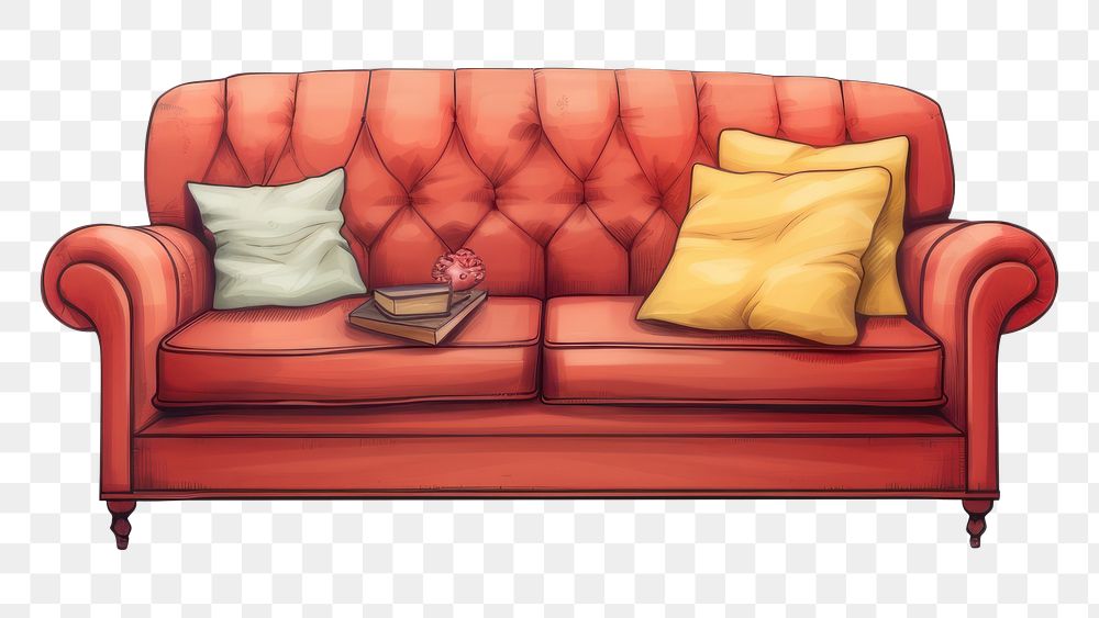 PNG Sofa room furniture cushion. 