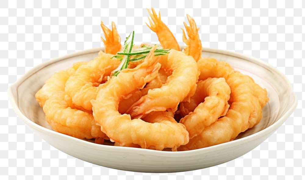 PNG Seafood tempura shrimp plate. 