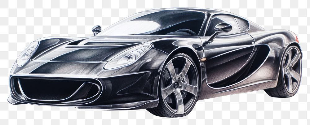 PNG Sport car drawing vehicle sketch. 