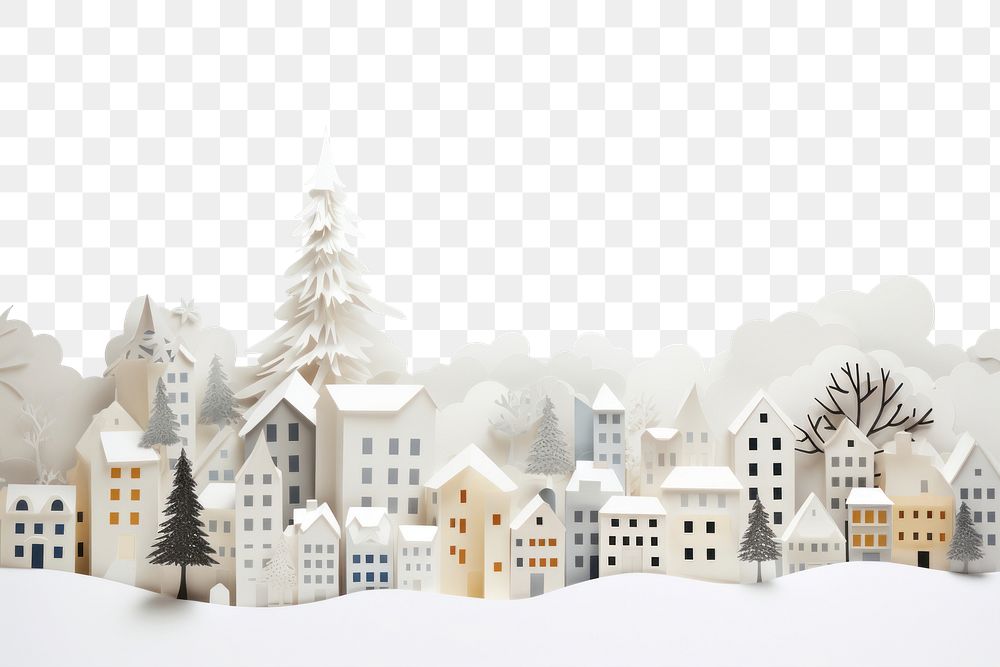 PNG  Snow christmas building architecture. AI generated Image by rawpixel.
