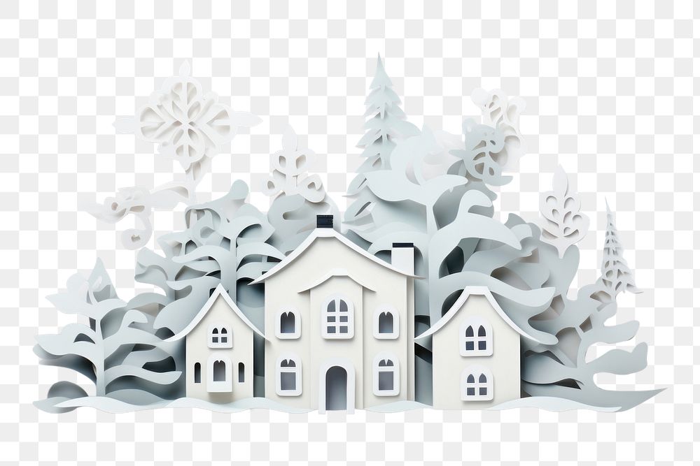 PNG  Christmas building snow architecture. AI generated Image by rawpixel.