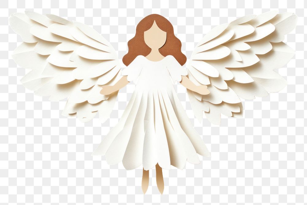 PNG  Angel craft white white background. AI generated Image by rawpixel.