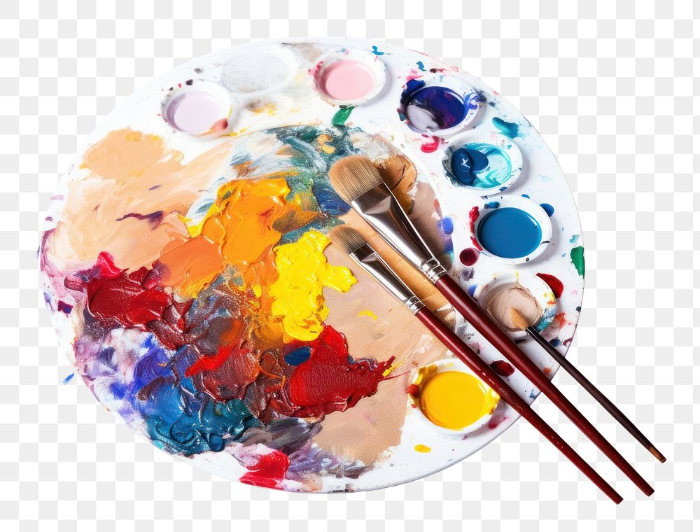 PNG Palette brush paint art. 