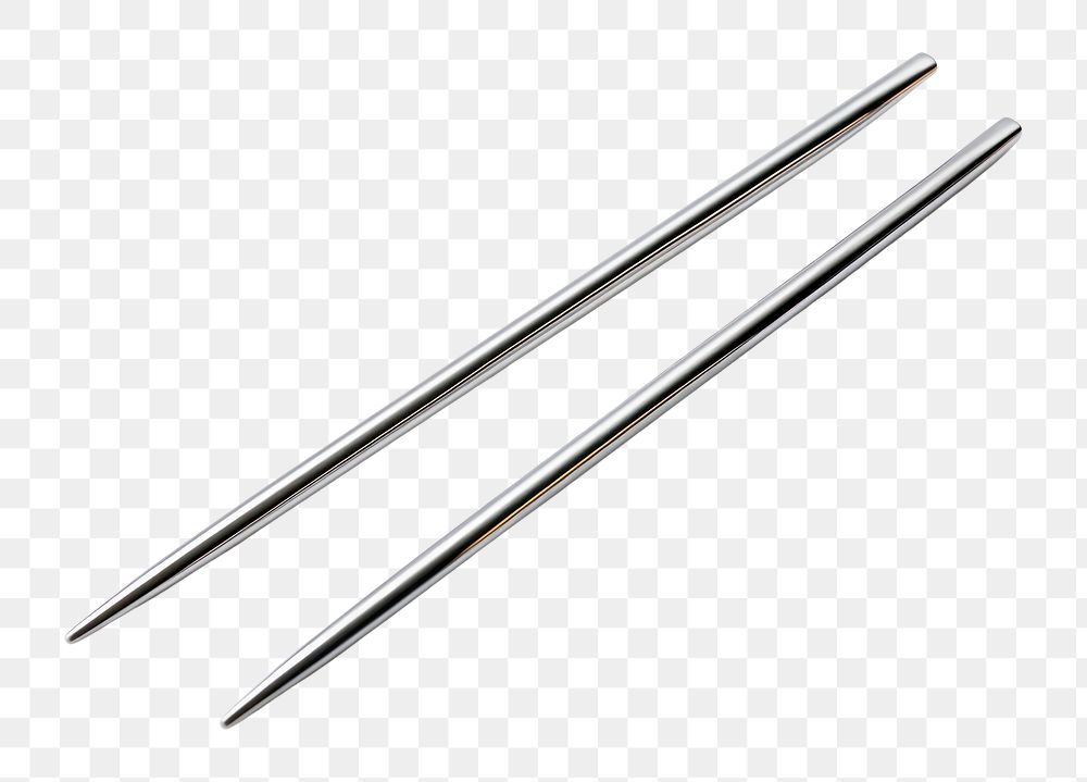 PNG Silver chopsticks white background weaponry needle. AI generated Image by rawpixel.