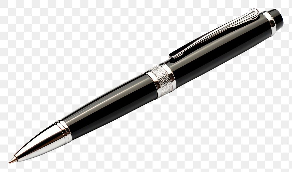 PNG A Ball point pen metal black white background. AI generated Image by rawpixel.