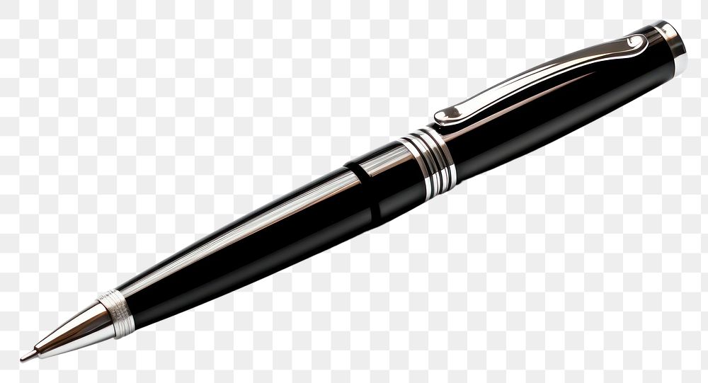 PNG A Ball point pen metal black white background. AI generated Image by rawpixel.