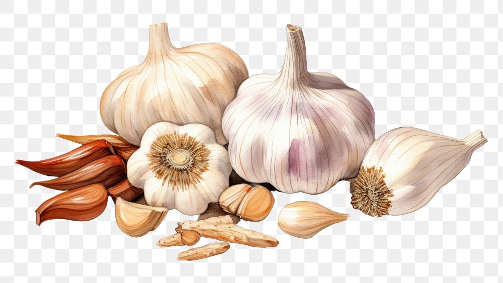 PNG Vegetable garlic plant food. AI generated Image by rawpixel.