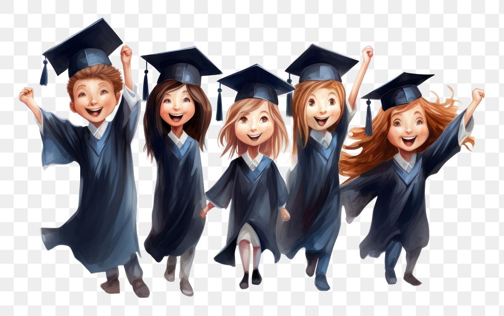 PNG Kids graduation adult togetherness intelligence. AI generated Image by rawpixel.