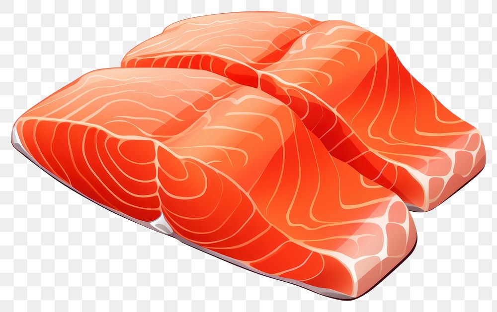 PNG Salmon shashimi seafood white background vegetable. AI generated Image by rawpixel.