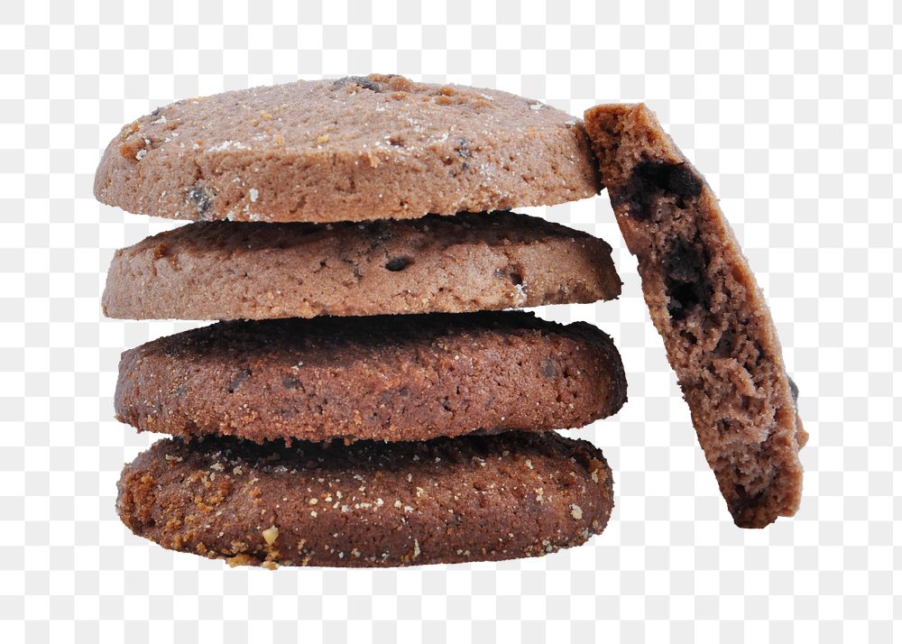 Chocolate cookies png, transparent background