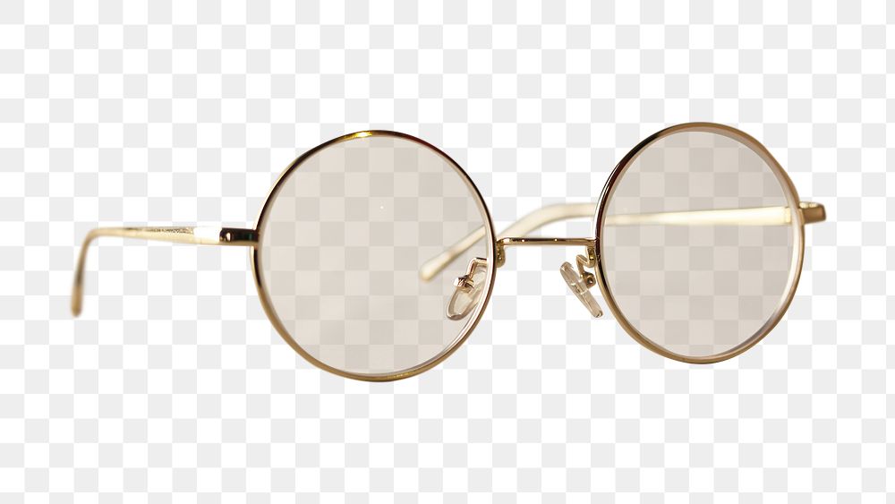 Round eye-glasses png, transparent background