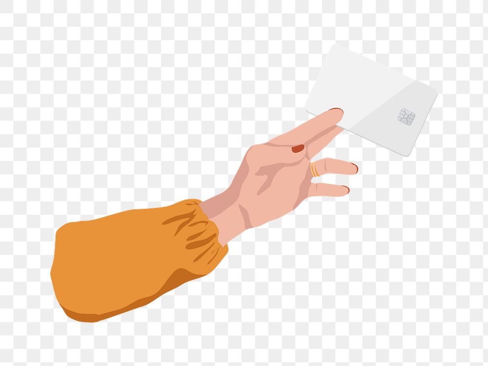 Credit card png illustration sticker, transparent background