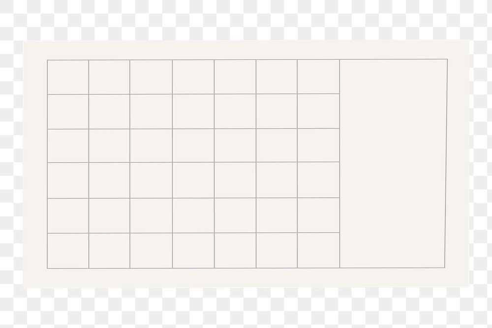 Beige grid png notepaper sticker, transparent background