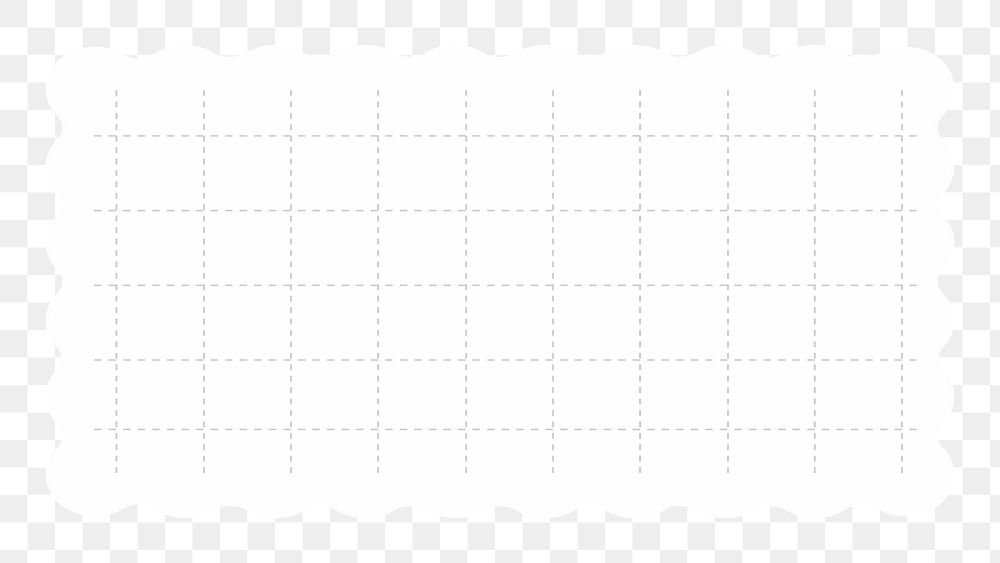 PNG grid note paper sticker, transparent background