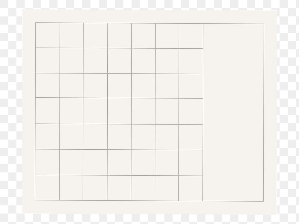 Beige grid png notepaper sticker, transparent background