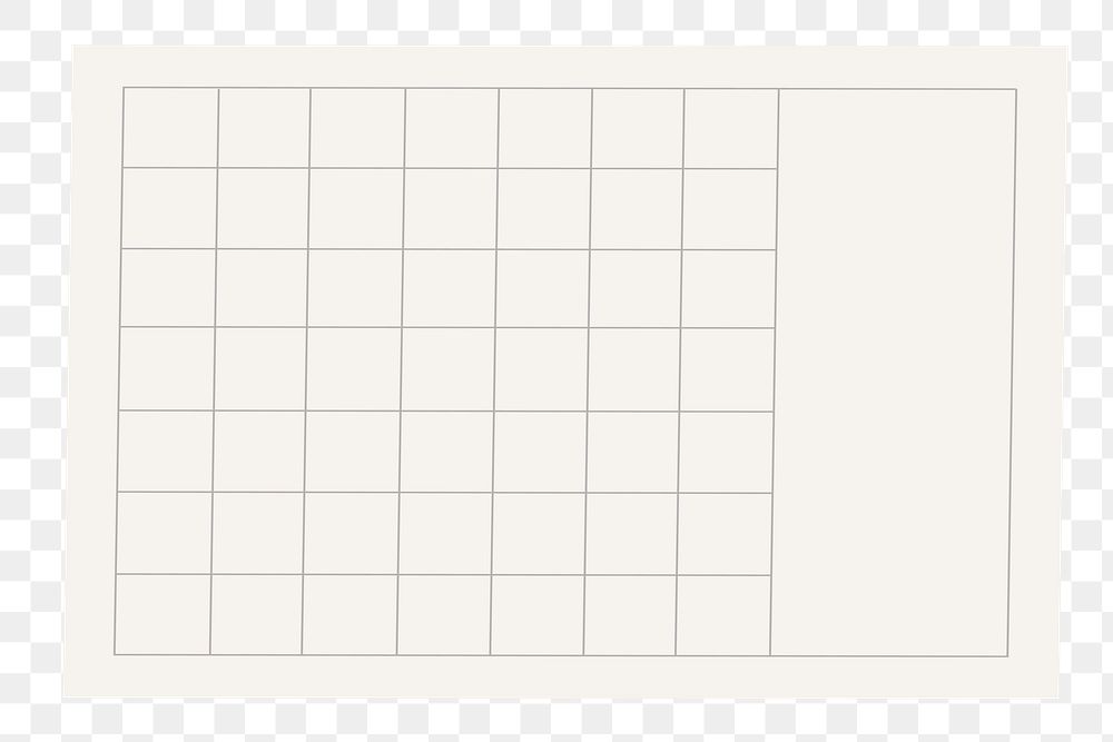 PNG beige grid notepaper sticker, transparent background