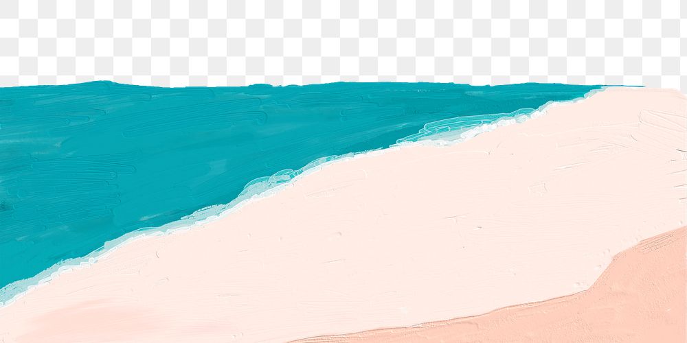 Abstract beach png border transparent background