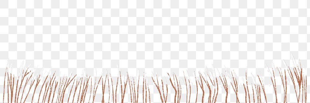 Brown grass png border transparent background