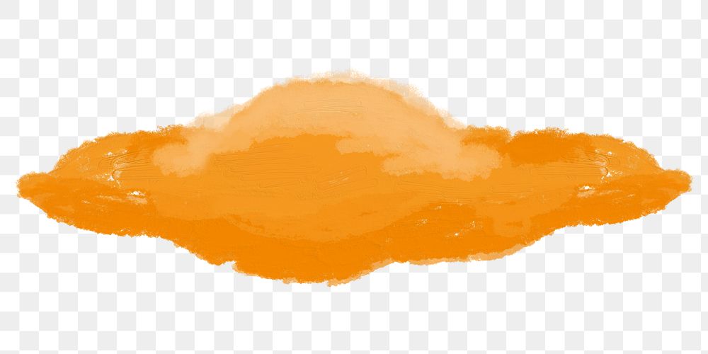 Orange cloud png transparent background