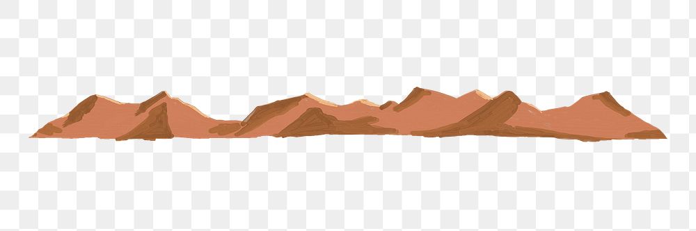 Brown mountains png transparent background