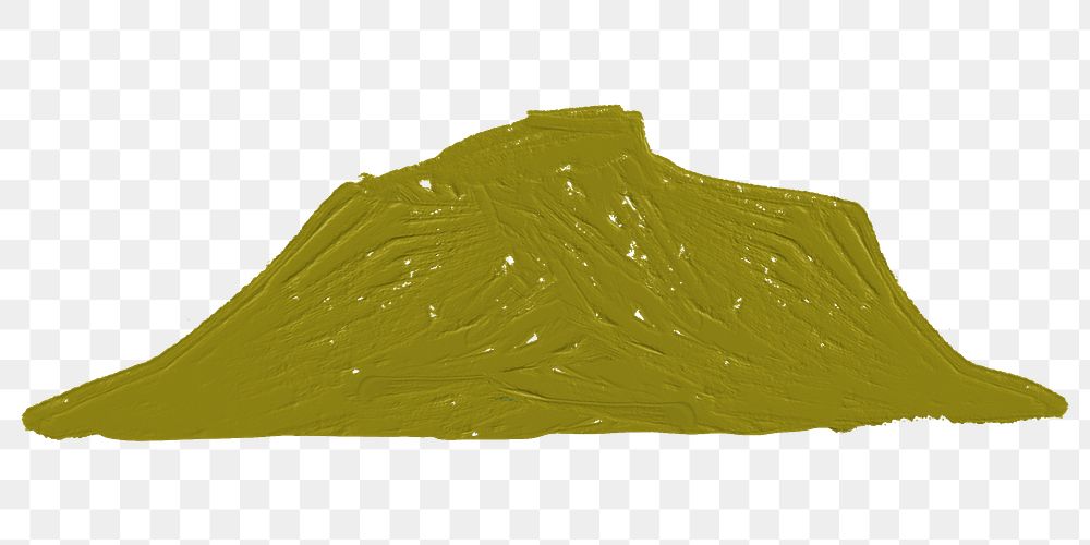 Yellow mountain png transparent background