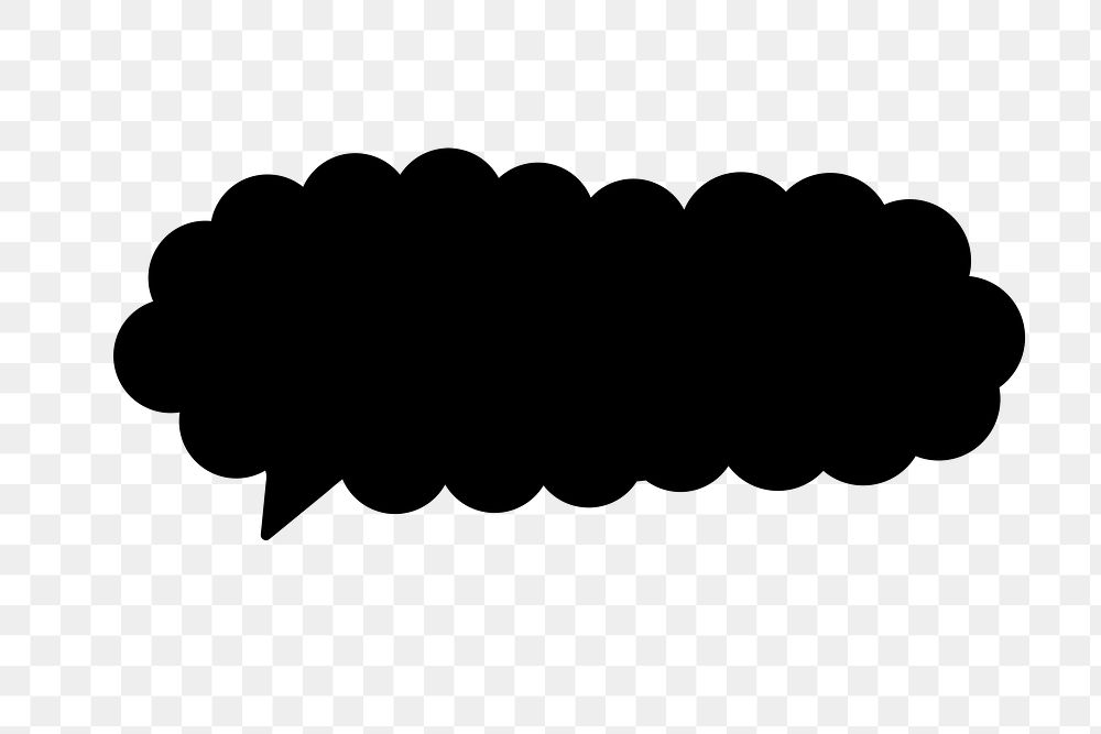 Speech bubble png frame, transparent background