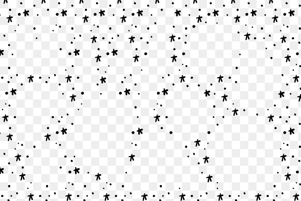 Doodle starry sky png element, transparent background