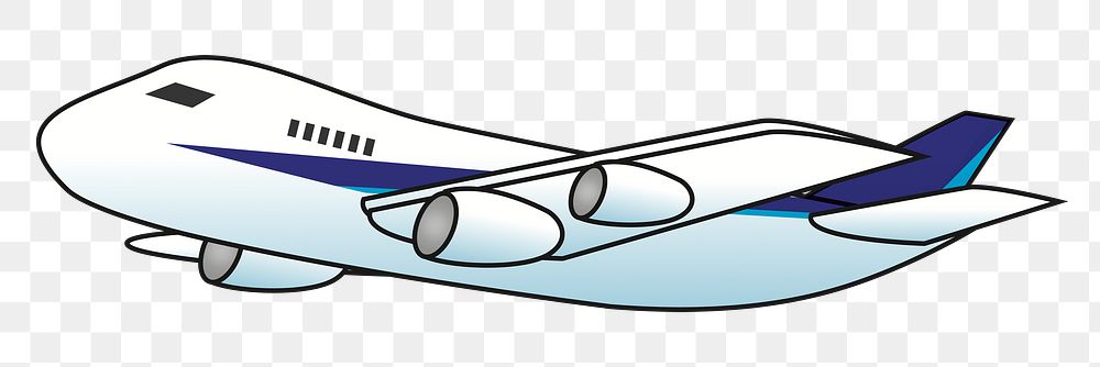 Plane png illustration, transparent background. Free public domain CC0 image.