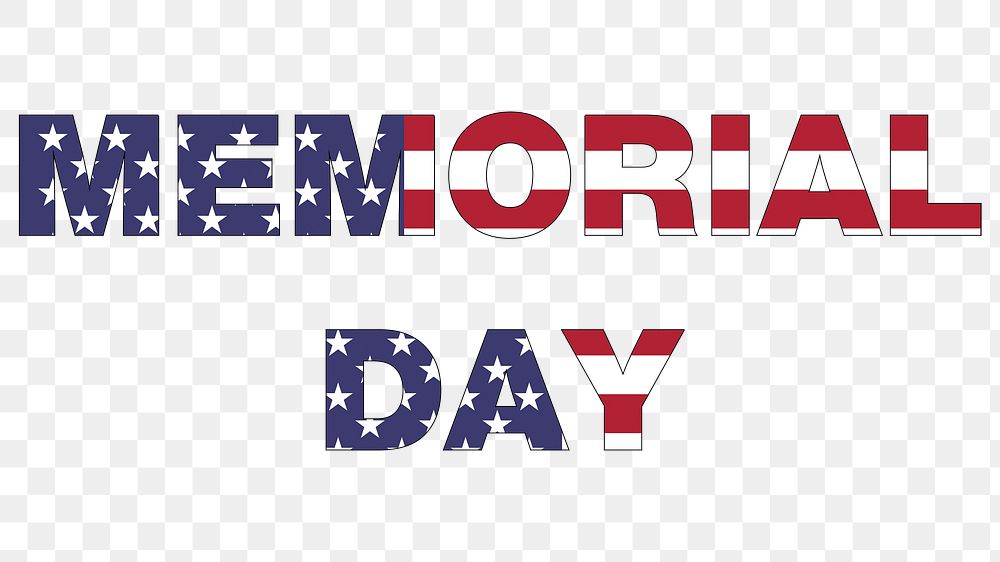 U.S. Memorial Day png sticker, transparent background. Free public domain CC0 image.