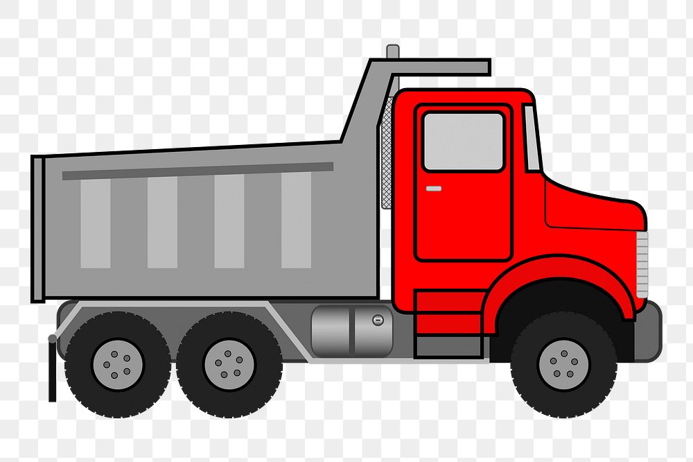 Dumb truck  png clipart illustration, transparent background. Free public domain CC0 image.