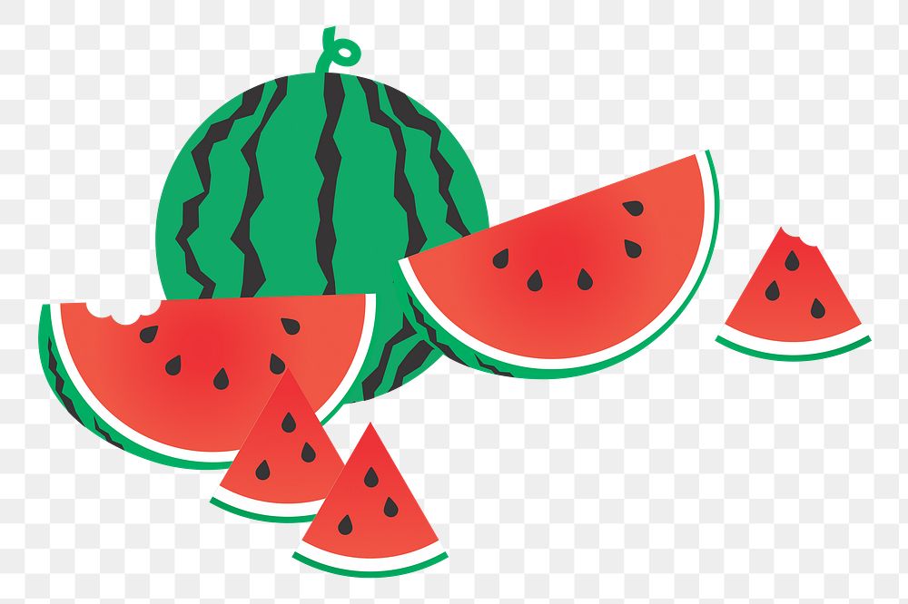 Watermelon fruit png sticker, transparent background. Free public domain CC0 image.