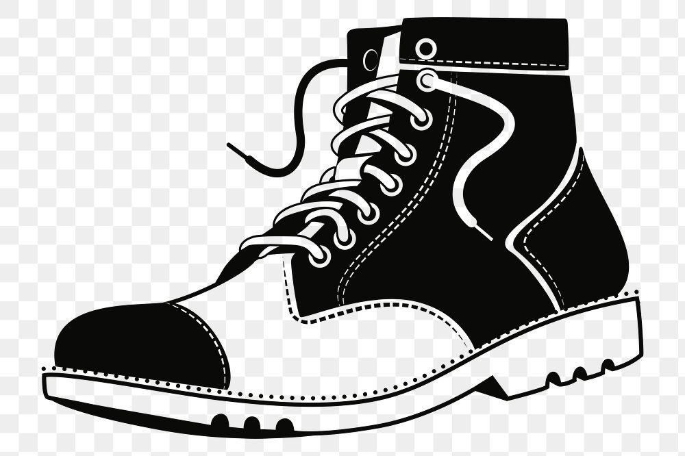 Boot shoe png illustration, transparent background. Free public domain CC0 image.