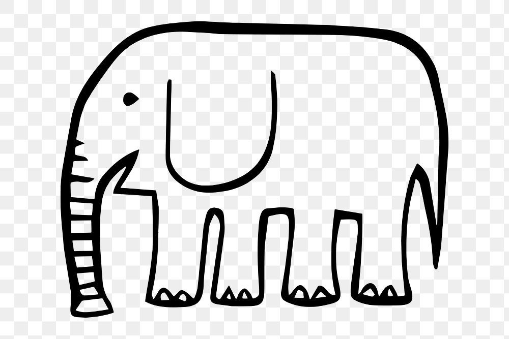 Elephant png sticker, transparent background. Free public domain CC0 image.