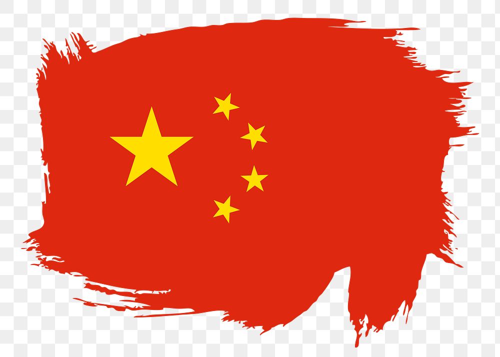 China flag png sticker, transparent background. Free public domain CC0 image.