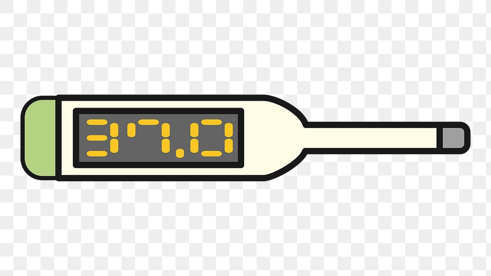 Thermometer  png clipart illustration, transparent background. Free public domain CC0 image.