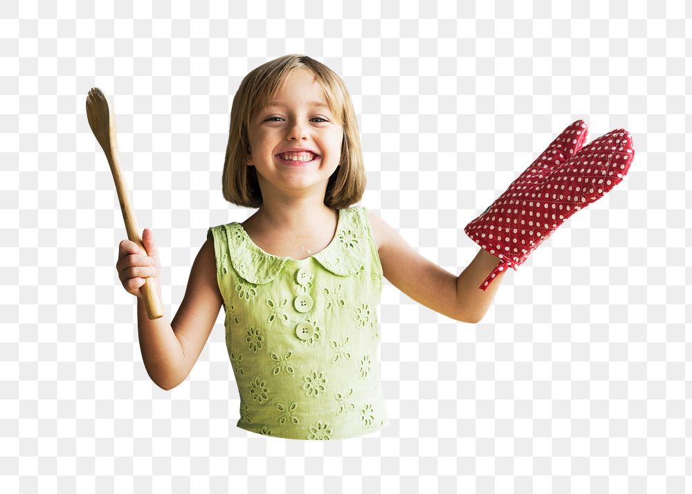Happy young baker png, transparent background