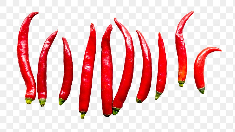 Chili peppers png vegetable sticker, transparent background