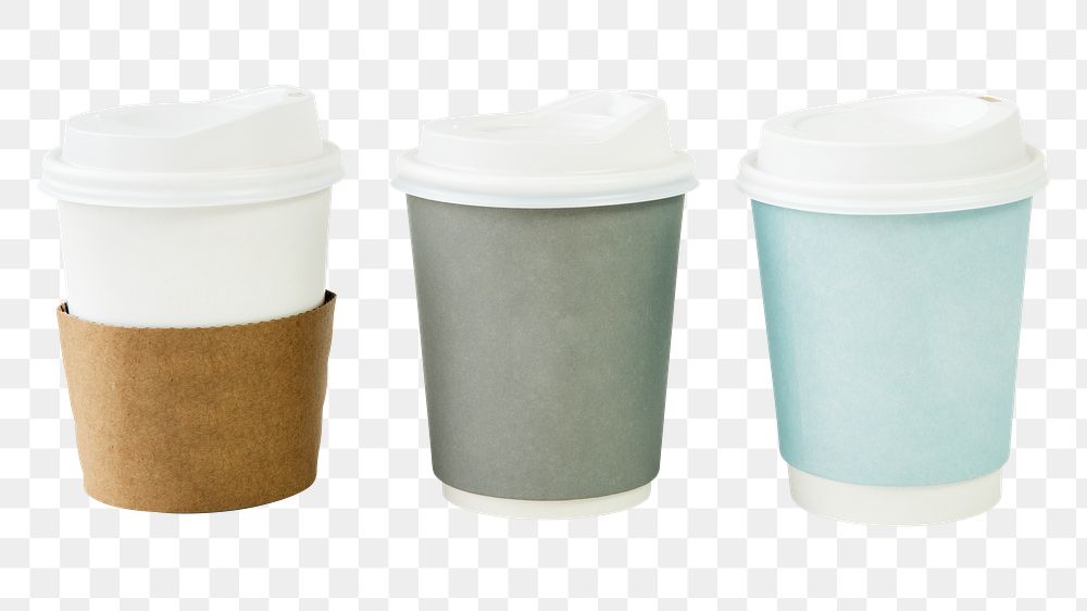 PNG Coffee paper cup, collage element, transparent background