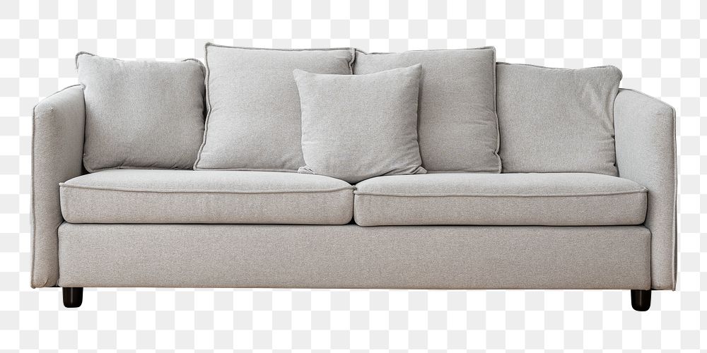 Minimal sofa furniture png sticker, transparent background