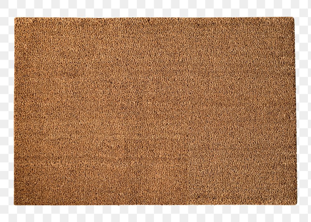 Brown doormat png sticker, transparent background